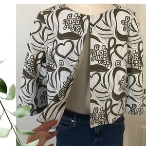TRINA TURK 🍃Bolero jacket Chic style Raised print SZ: 10
